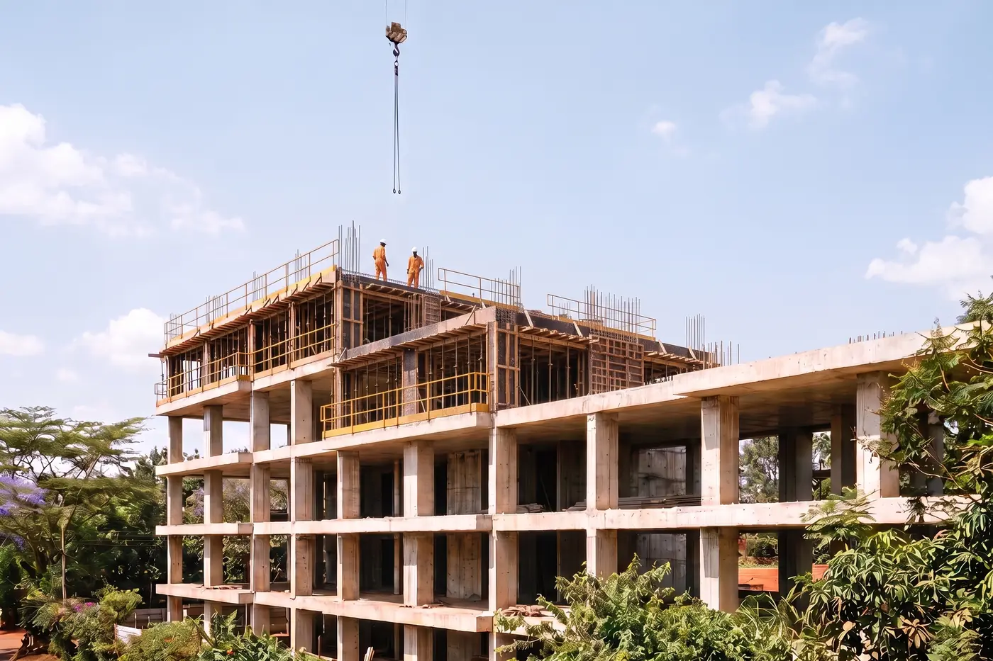 The frame at level three, from the street.