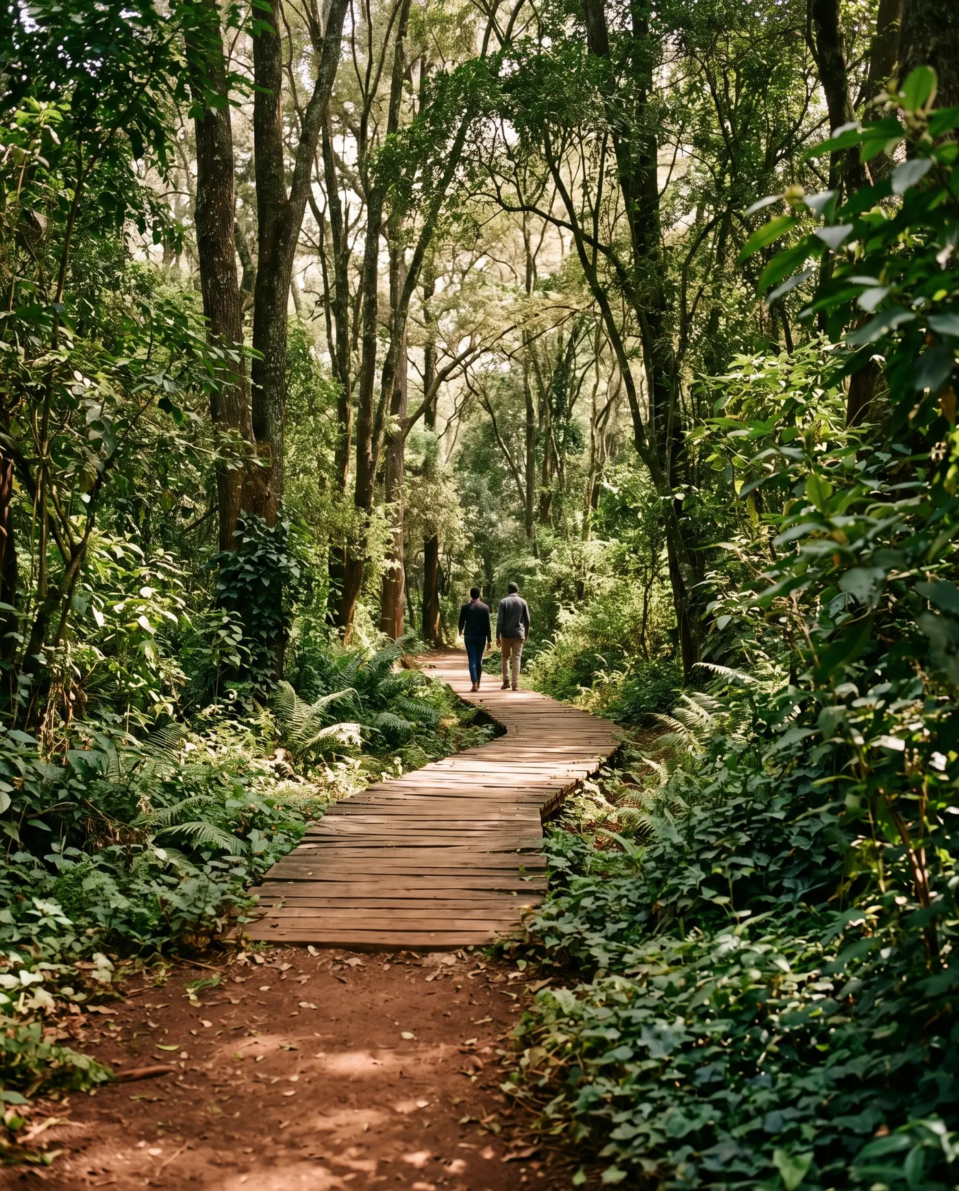 A path through tall trees in Karura Forest